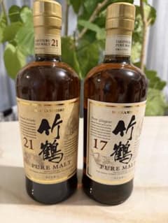ニッカウヰスキー 竹鶴 21年 17年 旧ラベル2本セット - メルカリ