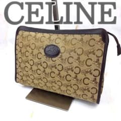 CELINE オールドセリーヌ Cマカダム クラッチバッグ ポーチ 馬車柄