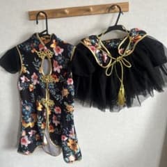 花柄 チャイナドレス風 コスプレ衣装　150 ハロウィン