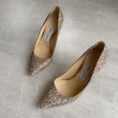 美品 JIMMY CHOO グリッター ブライダルシューズ 37.5 - メルカリ