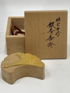 茶道具 銀杏香合 鵬雲斎好 川瀬表完 香合 共箱 茶道具 銀杏香合 鵬雲斎好 川瀬表完 香合 共箱 - メルカリ
