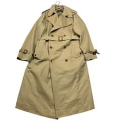 希少 ポールスチュアートトレンチコート 1枚袖ロングタマムシ色大きいサイズXL 幻の一枚袖】ポールスチュアート ロングトレンチコート ライナー付き