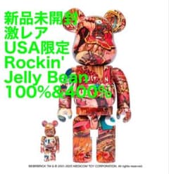 新品US限定 ロッキンジェリービーン BE@RBRICK 100% & 400% - メルカリ