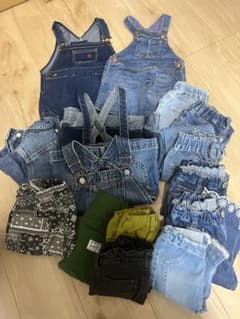 ベビー服 デニム　パンツ　サロペット　サイズ80 90 110 15点のサムネイル
