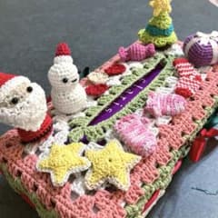 ハンドメイド☆ボックスティッシュカバー☆ティッシュケース☆編みぐるみ ハンドメイド☆ボックスティッシュカバー☆ティッシュケース