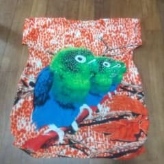 インコ柄 ラインストーン 半袖Tシャツのサムネイル