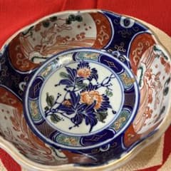 古伊万里 窓絵 波兎／唐草紋 色絵／金彩 無傷 中鉢(^^) - メルカリ