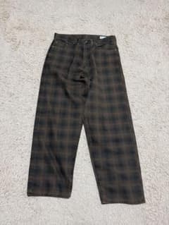 GAP Baggy Fit チェック柄 ワイドパンツ 33x32のサムネイル