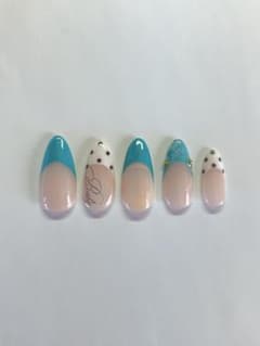 ネイルチップ ブルー 海外ネイルのサムネイル