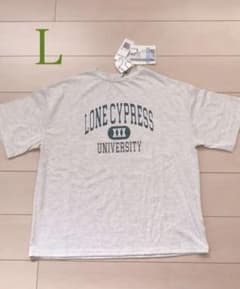 新品　しまむら　フラッシュブルー　カレッジロゴプリントTシャツ　中緑　Ｌのサムネイル