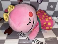圧縮なし！ ざわざわ森のがんこちゃん のんびりおやすみBIGぬいぐるみ ピンク