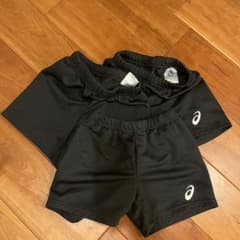 ASICS バレー　パンツ 150cm 3枚　Tシャツ一枚付きのサムネイル