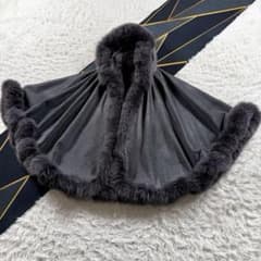美品 SAGA FURS サガファーズ カシミア100 フォックス ラビット 未使用 サガファーズ ブルーフォックス ピュアカシミヤ100 本毛皮