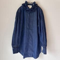 crinkle crinkle crinkle デニムフリルブラウスのサムネイル