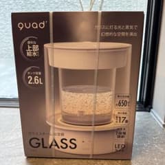 新品 ガラススチーム加湿器 アイボリー QUADS クワッズ 人気 ガラス