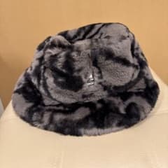 KANGOL ファー バケットハット グレー ブラック Mサイズのサムネイル