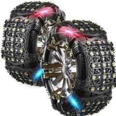 タイヤチェーン 非金属チェーン8本セット 車用タイヤチェーン スノーチェーン