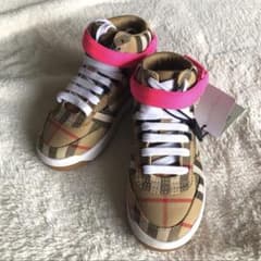 Burberry チェック柄 ハイカットスニーカー 17cmのサムネイル