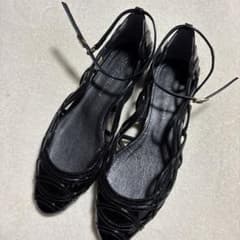 Unused Tsumori Chisato WALK mesh pumps, black, size 22.5