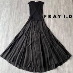 FRAY I.D カシュクールリブニットコンビワンピース FRAY I.D（フレイアイディー）の「カシュクールリブニットコンビ