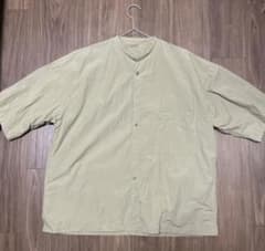 MUJI LABO サッカー織り スタンドカラー半袖シャツ L-XL - メルカリ