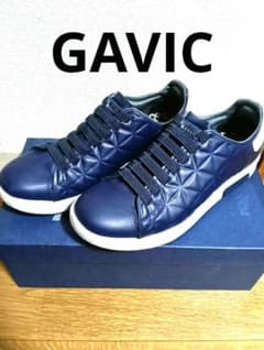 GAVIC レザースニーカー　ネイビーのサムネイル