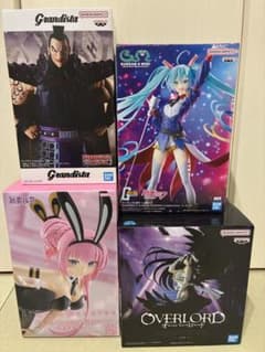 プライズフィギュア 14体セット 遊戯王 アルベド 初音ミク など 新作プライズフィギュア4体 王騎、アルベド 初音ミクガンダム、巡音