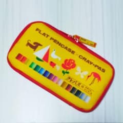 クレパス柄 フラットペンケースのサムネイル