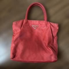 PRADA ナイロン ハンドバッグ レッドのサムネイル