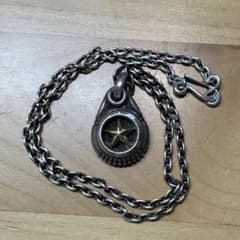 【チェーン長さ約46cm】スターモチーフネックレス シルバーアズアート 中古品 チェーン長さ約46cm】スターモチーフネックレス シルバーアズアート