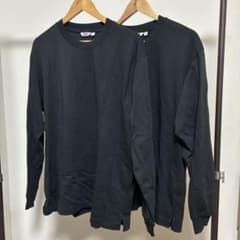 UNIQLO U エアリズム 長袖Tシャツ 黒 XL 2枚セットのサムネイル