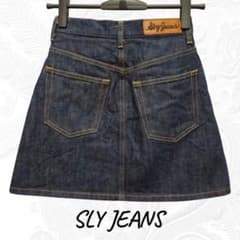 美品 SLY JEANS デニム ミニスカート 濃紺 0 XS 日本製のサムネイル