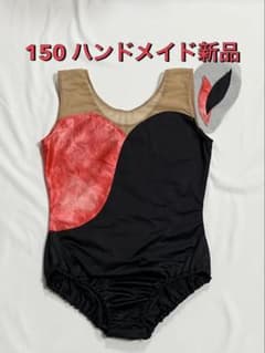 ハンドメイド】150 新品 バトントワリング レオタード 衣装 髪飾り