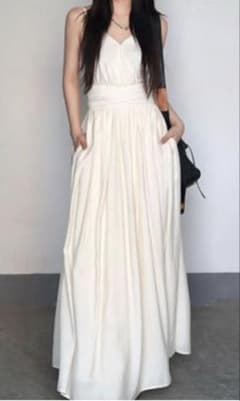 BUYMAで購入　¥8335 キャミワンピース ホワイト ロング丈のサムネイル