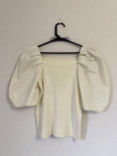 Wcloset パフスリーブ リブニット 半袖のサムネイル