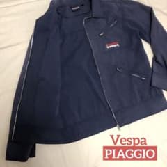 Vespa ネイビー ジャンパー古着 ヴィンテージ刺繍ジップワーク 