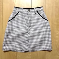 美品　台形スカート　ギンガムチェック　チェック柄　ウエストゴム付き　Mのサムネイル