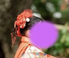 irohaさん作品 七五三 髪飾り ヘッドドレス アンティーク着物 リメイク