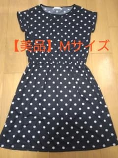 【美品】トップバリュ　半袖　ドット　ワンピース　チュニック　Мサイズ　春夏のサムネイル