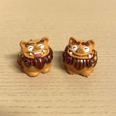 シーサー 置物 ミニチュア 2体セット - メルカリ