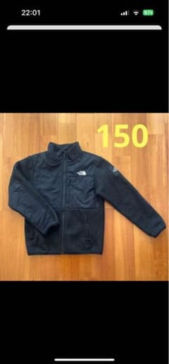 【150】キッズ　THE NORTH FACE フリースジャケット 黒のサムネイル