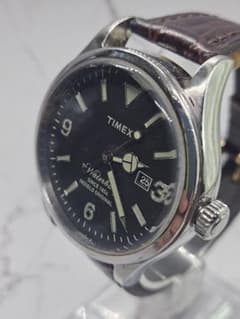 稼働品 TIMEX Waterbury 腕時計 クォーツ 黒 電池交換済 - メルカリ