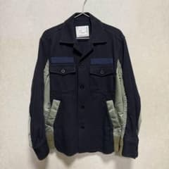 sacai 20aw コントラストディテールスリーブドッキングジャケット 1