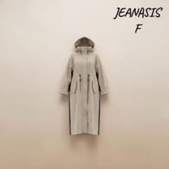 JEANASIS ロングコート フード 配色 バイカラー ドローコード Fのサムネイル