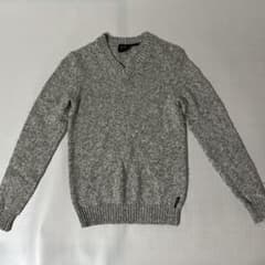 ARMANI EXCHANGE Vネック ニット グレー Sサイズのサムネイル