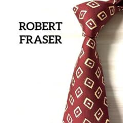 ROBERT FRASER ロバートフレーザー ネクタイ　ペイズリー　ボルドー