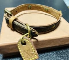 Louis Vuitton レザー首輪 ブラウン/イエローのサムネイル