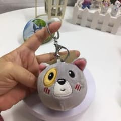 猫の顔型ぬいぐるみキーホルダーのサムネイル