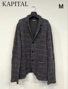 美品 KAPITAL KOBE ジャケット チェック グレー エルボーパッチ
