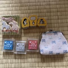 専用です　　　スタンプセットとインクパッド、がま口のセットのサムネイル